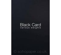 Black Card and Black Paper A4-25 Pack - 90g-120g-170g-200g-250g-320g - Soho Paper (200gsm)