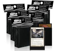 Black Card Sleeves Fit for MTG, 300 Pack Perfect Fit Standard Card Sleeves for Trading Cards Sports Cards Baseball Cards TCG, Sturdy and Nice Shuffling