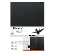 Black Card Thick Smooth Cards for Cardmaking, Arts and Crafts, Paper Crafts, Halloween, Scrapbooking, Black Gift Tags, 160GSM (A4, A3 & A2 Sizes) Office School Card Stock (A2)