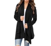 Black Cardigan Lightweight Long Ladies Cardigans Size 18 UK Women Cream Merino Wool Machina Wash Durable Shrugs for Cotton Summer Jacket and Boleros Evening