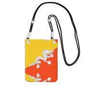 Black Carry Crossbody Purse â€“ Flag of the Kingdom of Bhutan Print Mobile Phone Bag, Perfect for Commuting, Shopping, and Outdoor Activities, Black, One Size