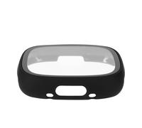 Black Case with Tempered Glass Screen Protector for Fitbit Versa 4 / Sense 2