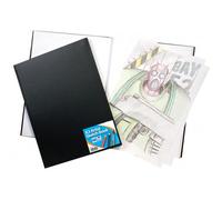 Black Casebound Sketchbook - Durable Hard Cover Artist Pad, A4 Size, Acid-Free Paper (A3)