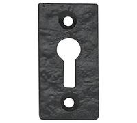 Rectangular Open Escutcheon Black Antique from EUROART