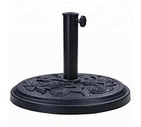 Black Cast Iron Round Umbrella Parasol Base Stand Patio Outdoor Garden Heavy 9kg