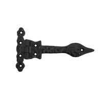 Black Cast Iron Spear Hinges Leaf Design Pair Of New (6