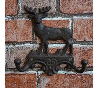 Black Cast Iron Stag Coat Hooks