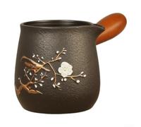 Black Cast Iron Tea Pot 0.6 Litre with Infuser Spout - Stovetop Safe Kettle for Loose Leaf Tea Brewing at Home