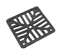 Black Cast Square Drain Grate Gully Grid Cover (5" 125mm x 10mm)