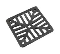 Black Cast Square Drain Grate Gully Grid Cover (8" 200mm x 10mm)
