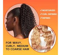 Black Castor Oil Anti-Frizz Curl Cream enhances waves and curls. This moisturizing, non-sticky curl mask is suitable for all curly hair types and textures