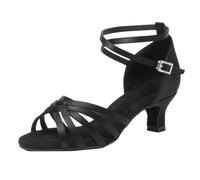 Black Casual Summer Dance Shoes for Women Fashion Five-Piece Latin Mid Heel Soft Sole Comfortable Footwear