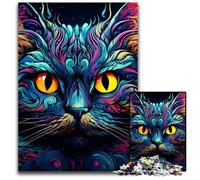 Black Cat 1000 Piece Jigsaw Jigsaw Puzzles Challenging Brain Teaser, Family Activity, Home Decor, 26X38CM/10.23x14.96inch
