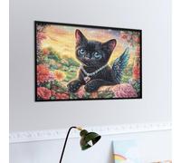 Black Cat 1000 Piece Jigsaw Puzzle for Adults Fantastic Beasts Jigsaw Post Work Relaxation Tool Challenging Fun for Friends Family Home Decor 1000 PCS