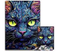 Black Cat 1000 Pieces Puzzle Gifts Jigsaw Puzzles for Adults Family Activity, DIY Home Decor, 26X38CM/10.23x14.96inch