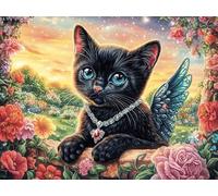 Black Cat 500 Pieces Set Premium Jigsaw Puzzle Fantastic Beasts Teen Fans 14-18 Yrs Logic Skill Leisure Adventure Valentines Gift Creativity & Gift Giving 500 PCS