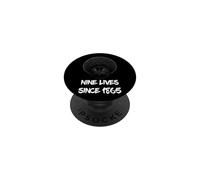 Black Cat Afro 9 Lives Since 1865 African American Melanin PopSockets Adhesive PopGrip