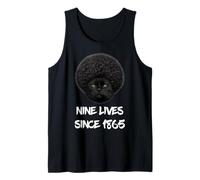 Black Cat Afro 9 Lives Since 1865 African American Melanin Tank Top