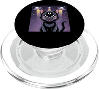 Black Cat Alien UFOs Cute Kawaii Goth Girl Clothes Pink Goth PopSockets PopGrip for MagSafe