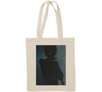 Black cat and a shadow mystical art Natural Cotton Tote Bag White