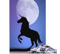 Black Cat And Blood Moon Puzzle 500 Piece Adult Jigsaw Puzzle Puzzles for Adults & Teenager for Adults Puzzles 500pcs (52x38cm)