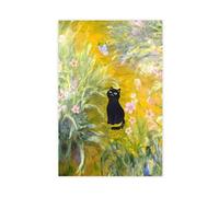 Black Cat Art Posters, Funny Cat in Painting Print, Funny Gift, Gallery Wall Art Gift (14)