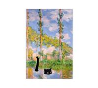 Black Cat Art Posters, Funny Cat in Painting Print, Funny Gift, Gallery Wall Art Gift (22)