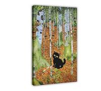 Black Cat Art Posters, Funny Cat in Painting Print, Funny Gift, Gallery Wall Art Gift (6)