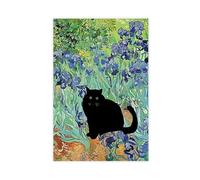 Black Cat Art Posters, Funny Cat in Painting Print, Funny Gift, Gallery Wall Art Gift (9)