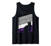 Black Cat Asexual Pride Kitten Lover LGBT-Q Proud Ally Ace Tank Top