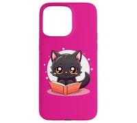Black Cat Book Lover Reading Easily Distracted By Books Cats Case for iPhone 15 Pro Max