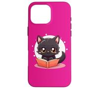 Black Cat Book Lover Reading Easily Distracted By Books Cats Case for iPhone 16 Pro Max
