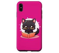 Black Cat Book Lover Reading Easily Distracted By Books Cats Case for iPhone XS Max