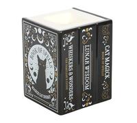 Black Cat Book of Spells Oil Burner and Wax Warmer | Gift Ready Ceramic Aromatherapy Diffuser