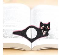 Black Cat Book Page Holder, Thumb Book Page Holder, Reading Accessory, Smooth Lightweight Acrylic Book Page Holders for Students, Teachers, Book Lovers, Literary & Bookworm Ideal Gift