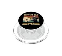 Black Cat Bump Fist Best Cat Dad Ever Father's Day Cat Daddy PopSockets PopGrip for MagSafe