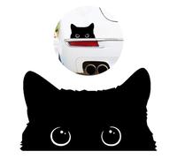 Black Cat Car Stickers, Peeking Cat Sticker, Funny Car Bumper Decal, Waterproof PVC Sneaky Cat Decal, Cartoon Animal Cat Kitten Sticker, Car Accessories Decor Decal for Laptop Window Wall Cup Luggage