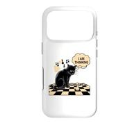 Black Cat Chess I Am Thinking Funny Chess Player Case for iPhone 17 Pro