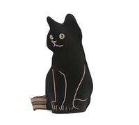 Black Cat Chest Pouch Large Capacity Work Embroidered Leather Crossbody Bag Travel Multi-functional Cat Shoulder Bag Men(Pink)