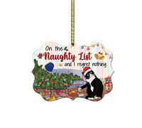 Black Cat Christmas Ornaments Cute Cat Christmas Stocking Hanging Pendant Acrylic Hanging Decorations New Year Car Ornament Tree Decor For Xmas Party