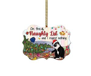 Black Cat Christmas Ornaments Cute Cat Christmas Stocking Hanging Pendant Acrylic Hanging Decorations New Year Car Ornament Tree Decor For Xmas Party