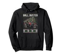 Black cat Christmas tree ugly sweater Pullover Hoodie