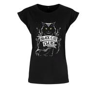 Black Cat Club Ladies Premium Black T-Shirt