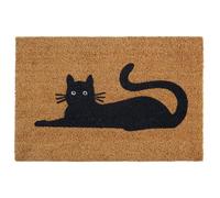 Filta Black Cat Doormat Premier Housewares Natural Medium