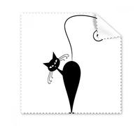 Black Cat Come Back Halloween Animal Art Silhouette Glasses Cloth Cleaning Cloth Gift Phone Screen Cleaner 5pcs