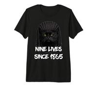 Black Cat Cornrows 9 Lives Since 1865 African American Retro Premium T-Shirt