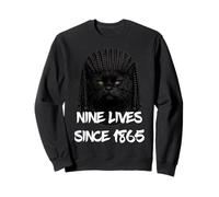 Black Cat Cornrows 9 Lives Since 1865 African American Retro Sweatshirt