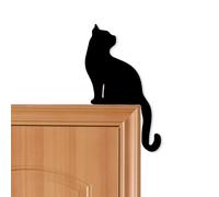Black Cat Decor Door Corner - Cute and Funny Cat Lover Gifts, Ideal for Women and Mom, Perfect as Door Corner Decoration - Things for Cat Lovers, Door Corner Decor (9 Inch)
