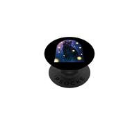 Black Cat Fireflies Lover Halloween Cottagecore Starry Night PopSockets Adhesive PopGrip