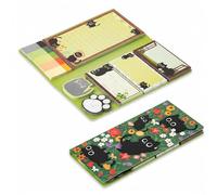 Black Cat Floral Cute Sticky Notes Set -550 Sheets Cute Cat Self-Stick Notepad, Floral Cat Paw Page Marker for School Office Stationery Gift, Party Goodie Bag Fillerr